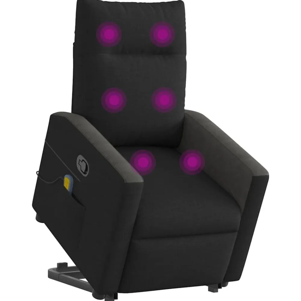 vidaXL Sillas-Sillón reclinable de masaje elevable tela