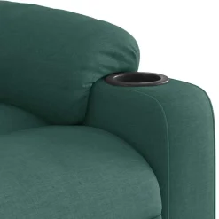 vidaXL Sillón reclinable de masaje eléctrico tela Verde oscuro Outlet