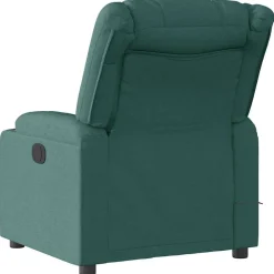 vidaXL Sillón reclinable de masaje eléctrico tela Verde oscuro Outlet