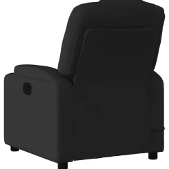 vidaXL Sillón reclinable de masaje de tela negra Negro Hot