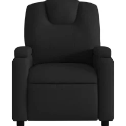 vidaXL Sillón reclinable de masaje de tela negra Negro Hot