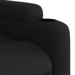 vidaXL Sillón reclinable de masaje de tela negra Negro Hot
