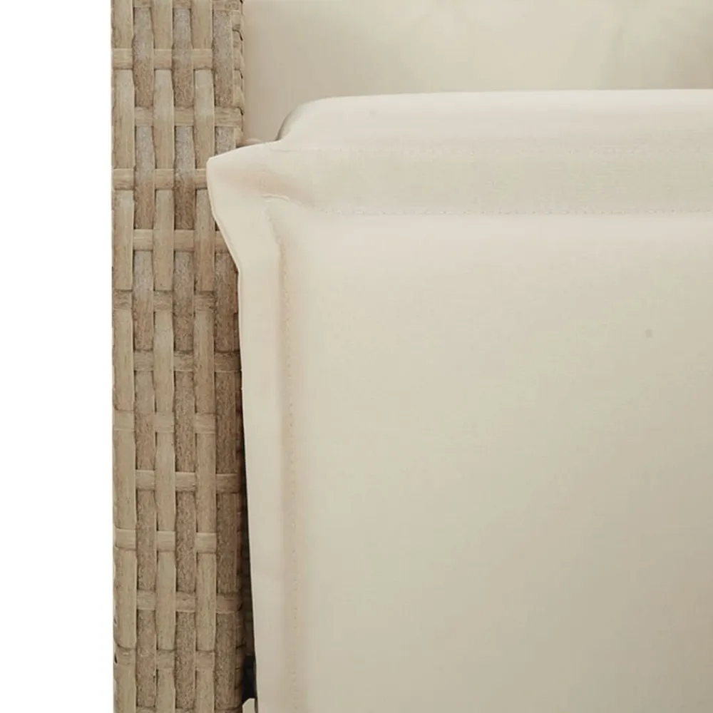 vidaXL Muebles De Jardín-Sillón reclinable de jardín con reposapiés ratán PE