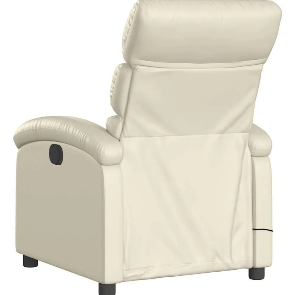 vidaXL Sillas-Sillón reclinable de masaje cuero sintético