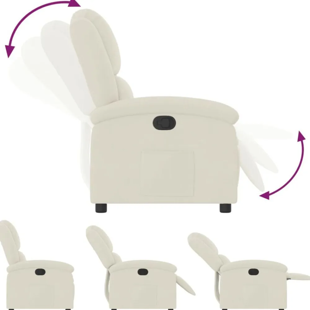 vidaXL Sillas-Sillón reclinable de terciopelo color