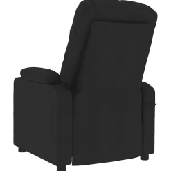 vidaXL Sillón reclinable de tela Negro New
