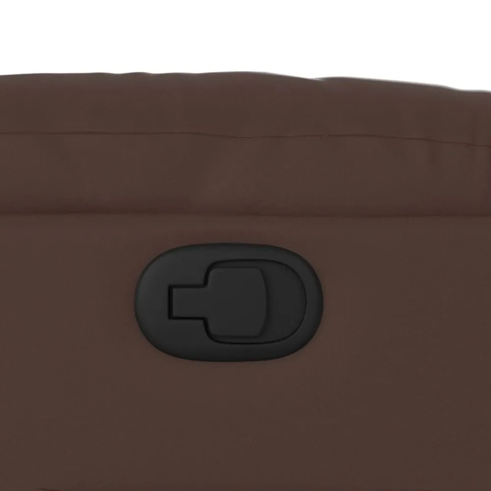 vidaXL Sillas-Sillón reclinable de cuero sintético marrón