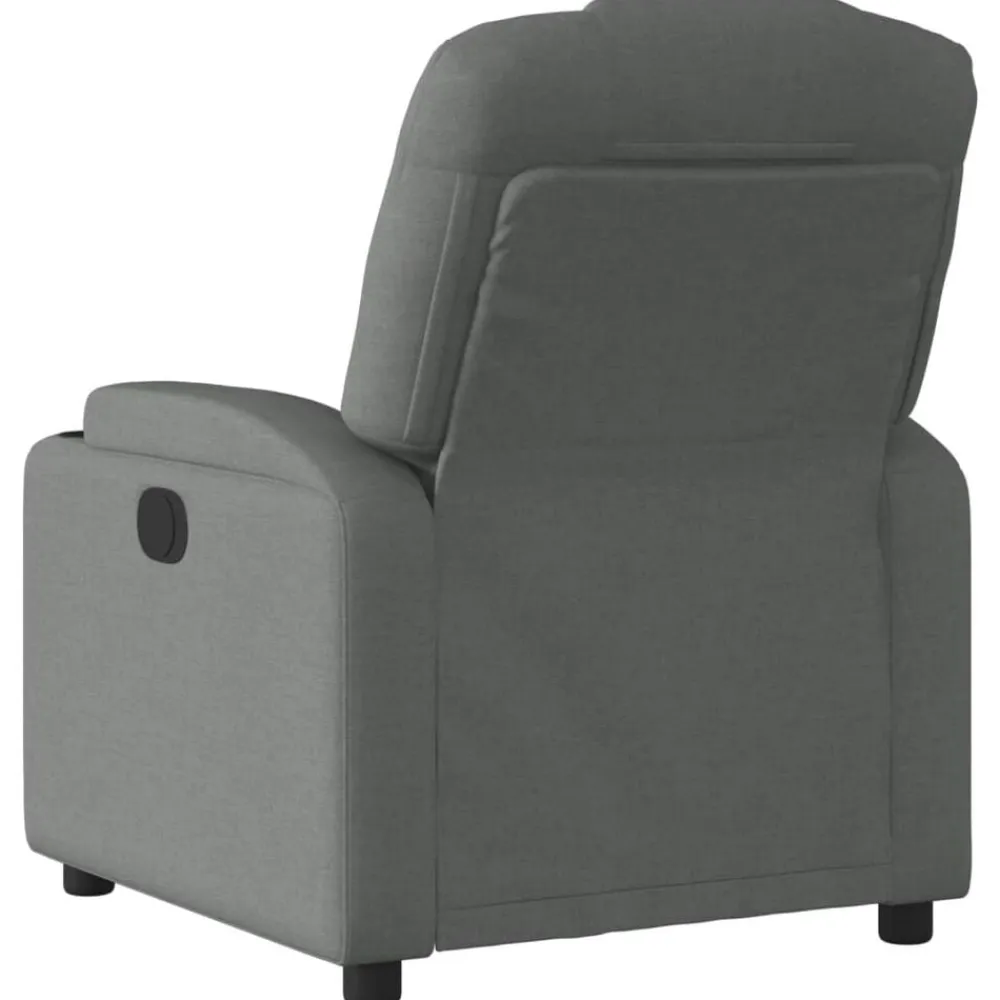 vidaXL Sillón reclinable de tela Gris oscuro Online