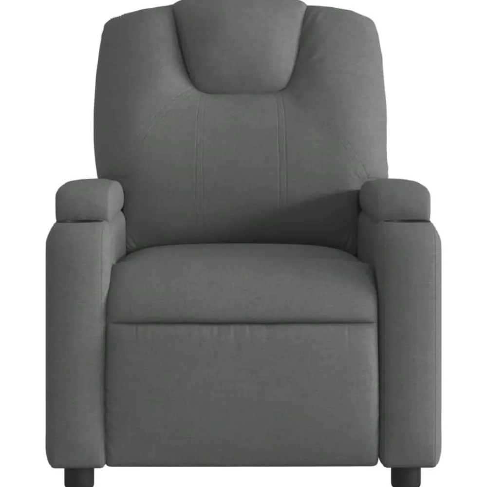 vidaXL Sillón reclinable de tela Gris oscuro Online