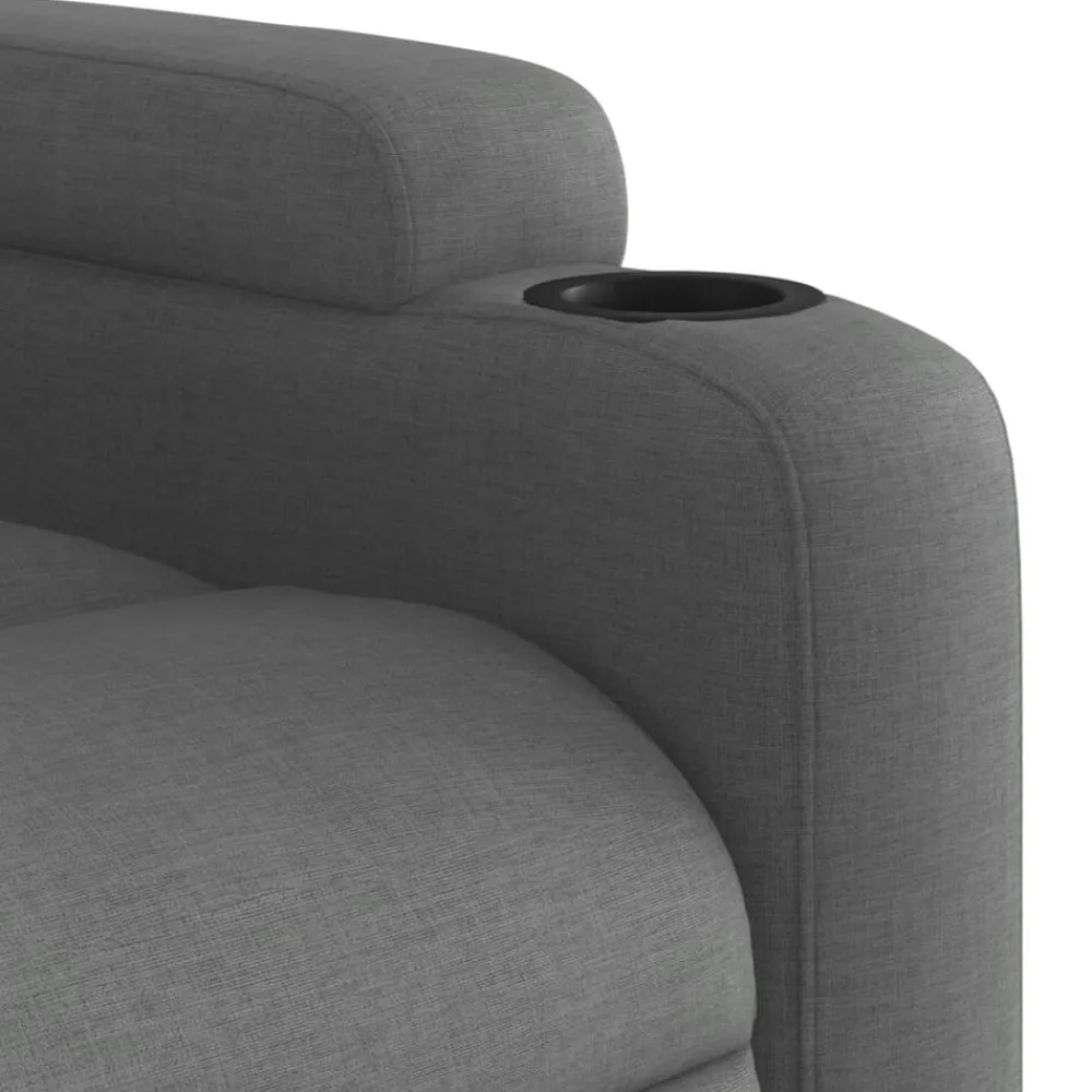 vidaXL Sillón reclinable de tela Gris oscuro Online