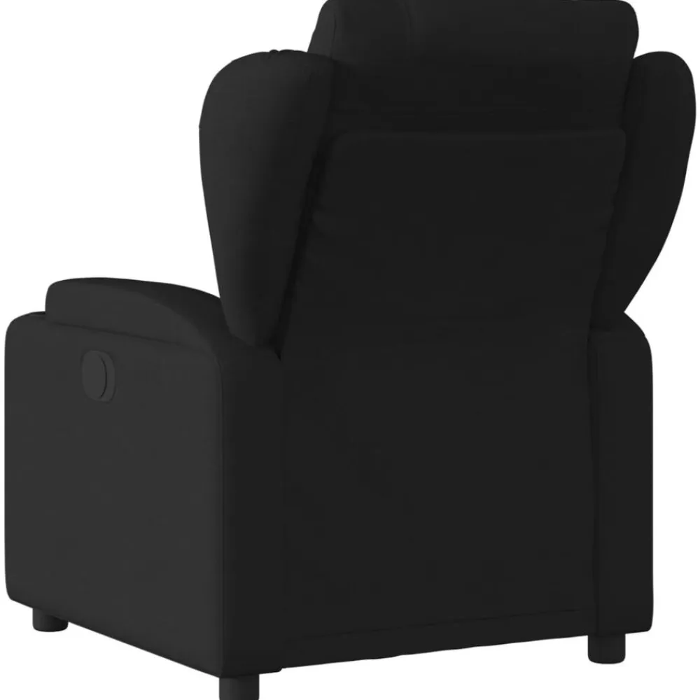 vidaXL Sillón reclinable de tela Negro