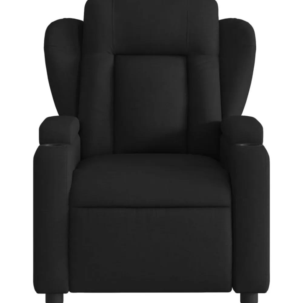 vidaXL Sillón reclinable de tela Negro