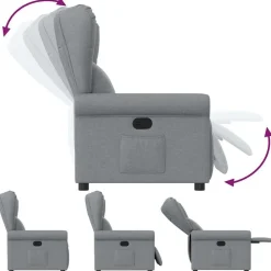 vidaXL Sillas-Sillón reclinable de tela