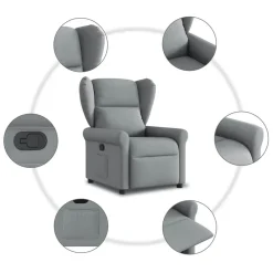 vidaXL Sillas-Sillón reclinable de tela