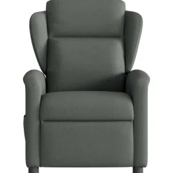 vidaXL Sillón reclinable de tela Gris oscuro Online