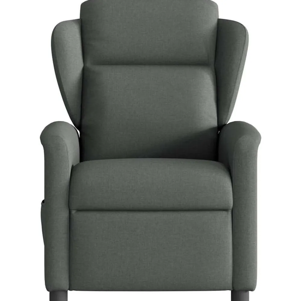 vidaXL Sillón reclinable de tela Gris oscuro Online