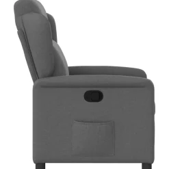 vidaXL Sillón reclinable de tela Gris oscuro Online