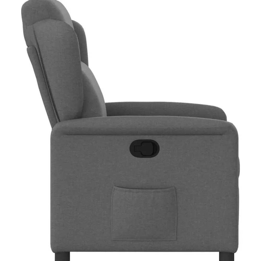 vidaXL Sillón reclinable de tela Gris oscuro Online
