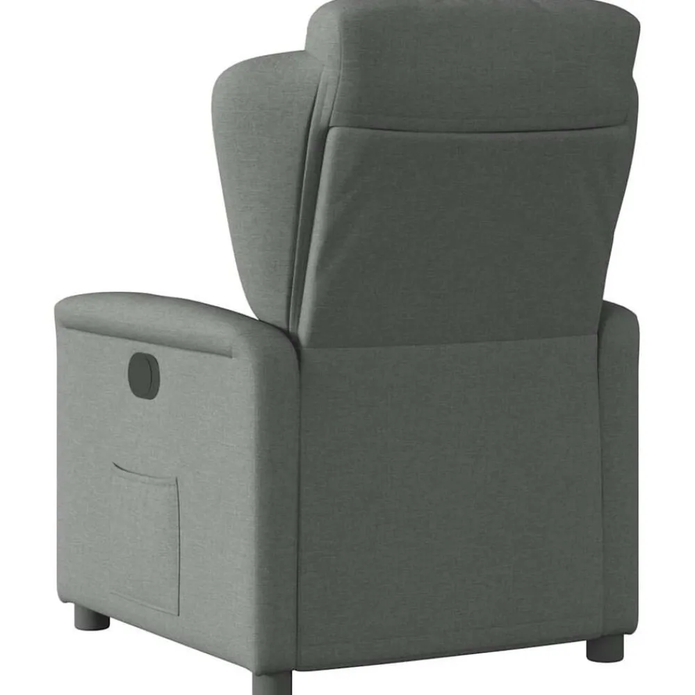 vidaXL Sillón reclinable de tela Gris oscuro Online