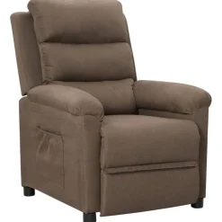 vidaXL Sillón reclinable de tela gris taupe Taupé Clearance