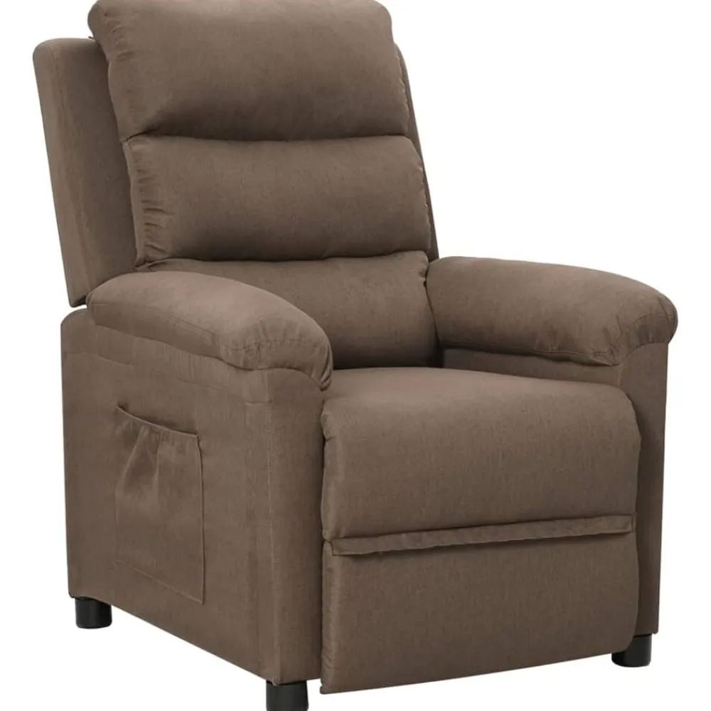 vidaXL Sillón reclinable de tela gris taupe Taupé Clearance