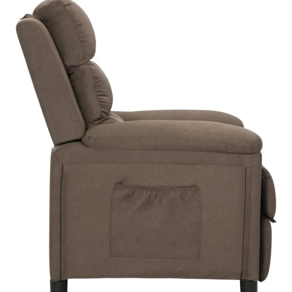 vidaXL Sillón reclinable de tela gris taupe Taupé Clearance