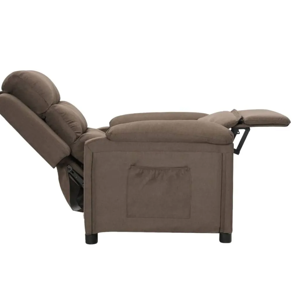 vidaXL Sillón reclinable de tela gris taupe Taupé Clearance