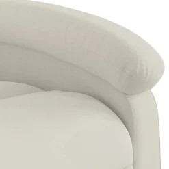 vidaXL Sillón reclinable de masaje elevable terciopelo Crema Hot