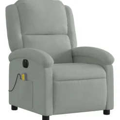 vidaXL Sillas-Sillón reclinable de masaje eléctrico terciopelo