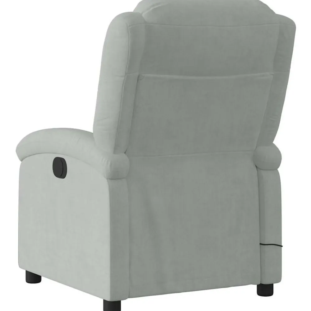 vidaXL Sillas-Sillón reclinable de masaje eléctrico terciopelo