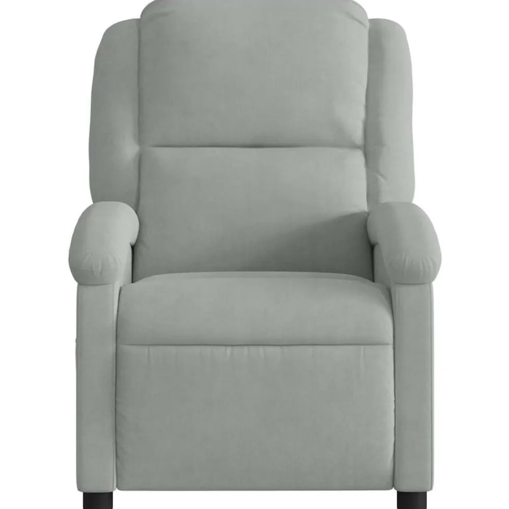 vidaXL Sillas-Sillón reclinable de masaje eléctrico terciopelo