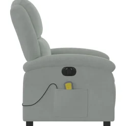 vidaXL Sillas-Sillón reclinable de masaje eléctrico terciopelo