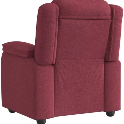 vidaXL Sillón reclinable de tela rojo tinto Rojo vino tinto Outlet
