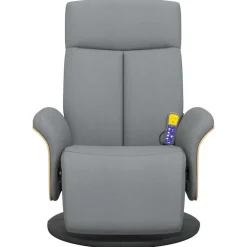 vidaXL Sillas-Sillón reclinable de masaje con reposapiés tela