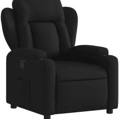 vidaXL Sillón reclinable de tela negra Negro Online