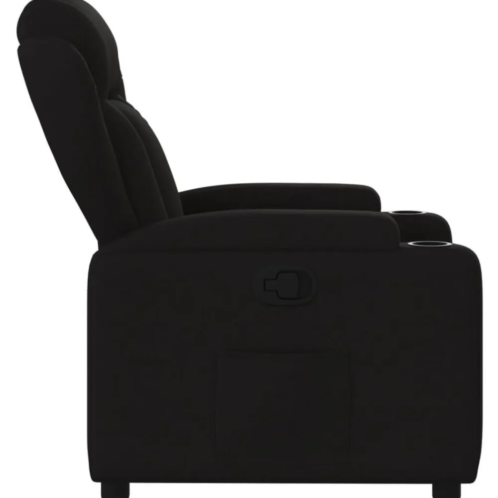 vidaXL Sillón reclinable de tela negra Negro Online