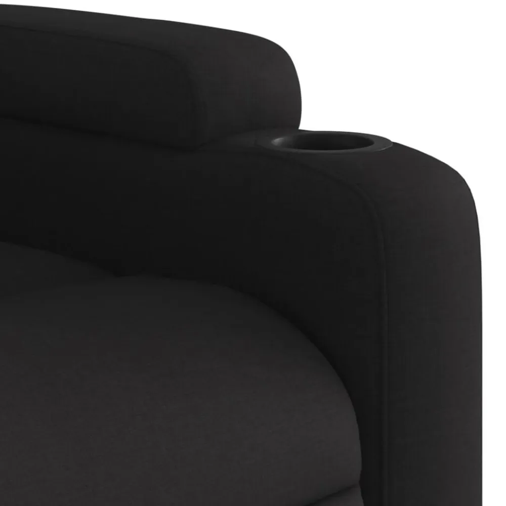 vidaXL Sillón reclinable de tela negra Negro Online