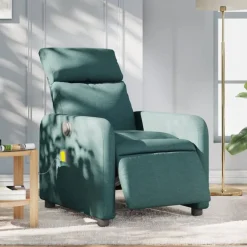vidaXL Sillas-Sillón reclinable de masaje eléctrico tela