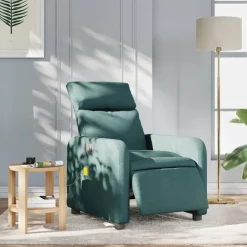 vidaXL Sillas-Sillón reclinable de masaje eléctrico tela