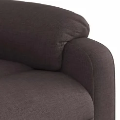 vidaXL Sillas-Sillón reclinable de masaje eléctrico tela marrón oscuro
