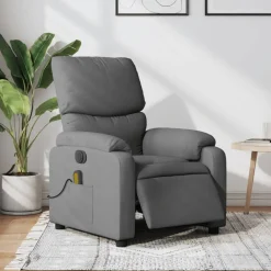 vidaXL Sillas-Sillón reclinable de masaje eléctrico tela