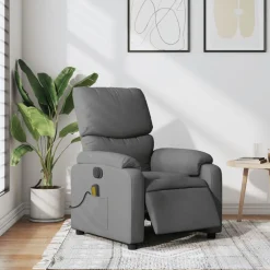 vidaXL Sillas-Sillón reclinable de masaje eléctrico tela