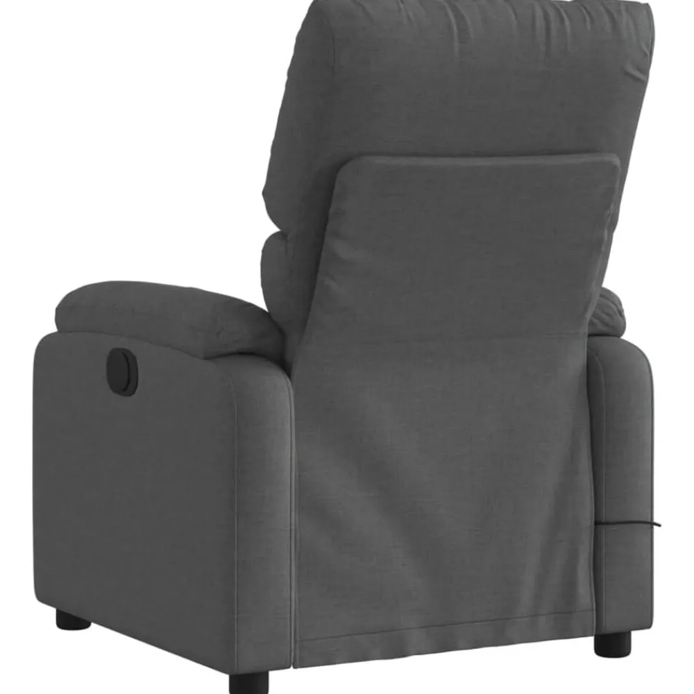 vidaXL Sillas-Sillón reclinable de masaje eléctrico tela