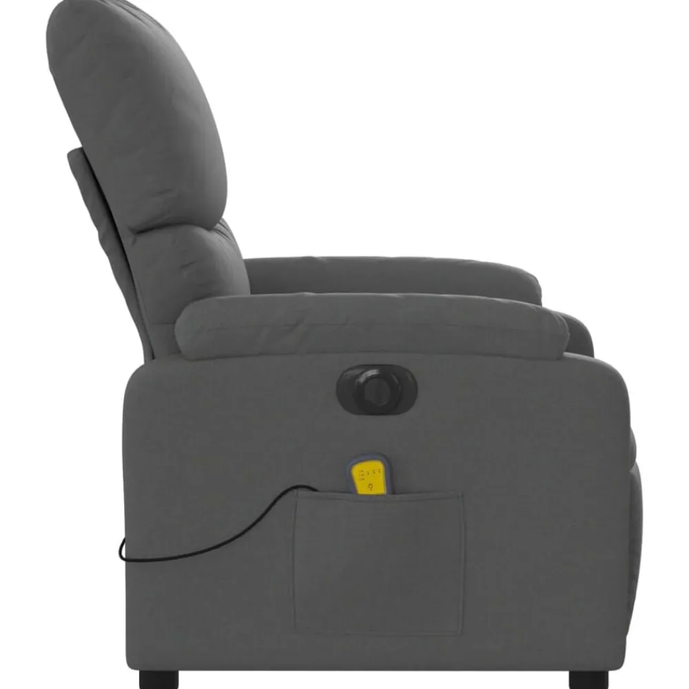 vidaXL Sillas-Sillón reclinable de masaje eléctrico tela