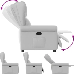vidaXL Sillas-Sillón reclinable de tela