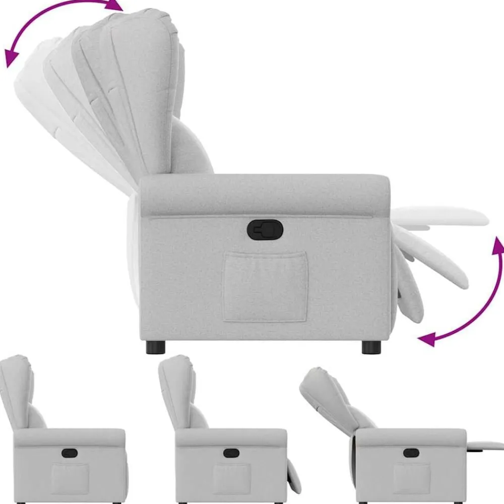 vidaXL Sillas-Sillón reclinable de tela
