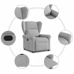 vidaXL Sillas-Sillón reclinable de tela