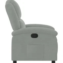 vidaXL Sillón reclinable de terciopelo Gris claro Discount