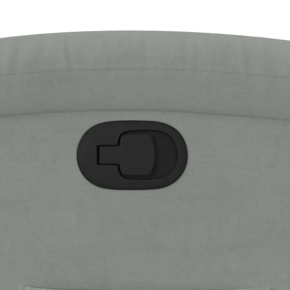 vidaXL Sillón reclinable de terciopelo Gris claro Discount