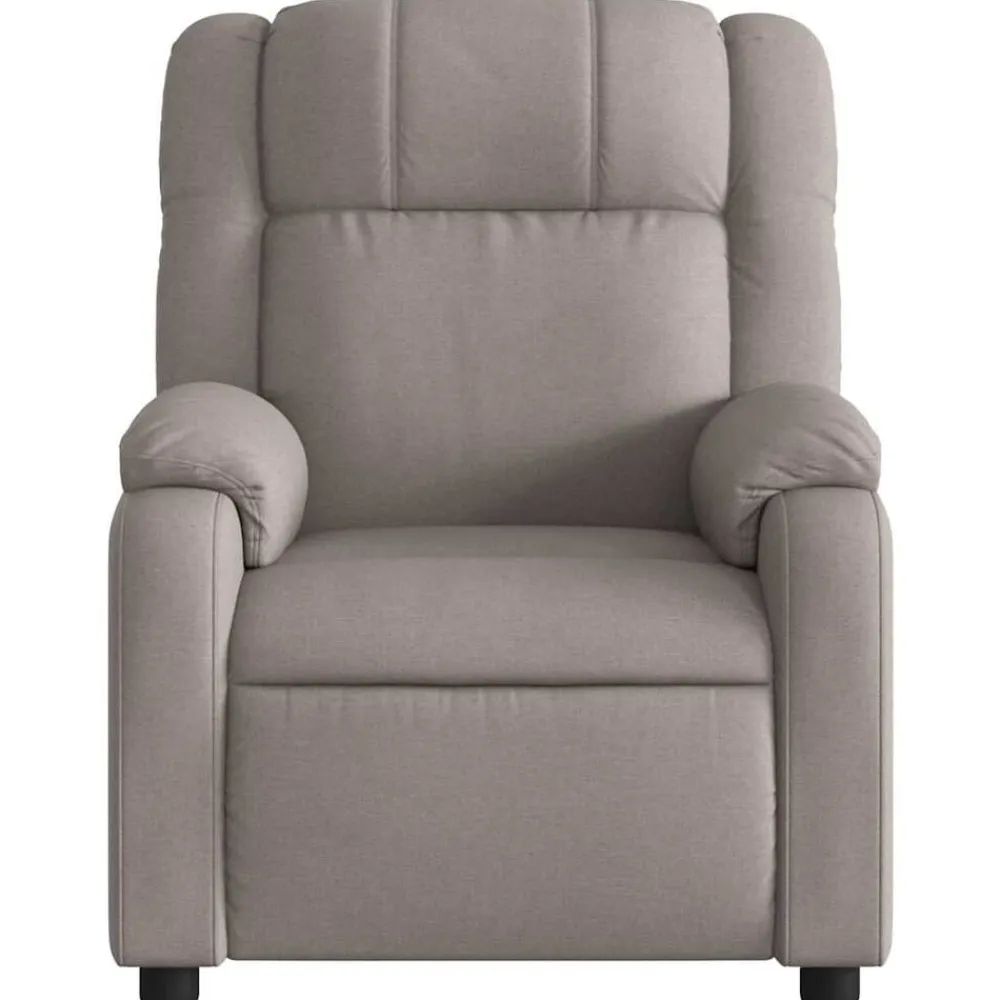 vidaXL Sillón reclinable de masaje eléctrico tela gris taupe Taupé Best